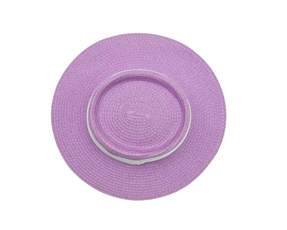 Pork Pie Hat Made With Cotton & Natural Straw | Lightweight Summer Hat – Womens Hat on Brown Living™. SKU: MBNL003024. Img 5.