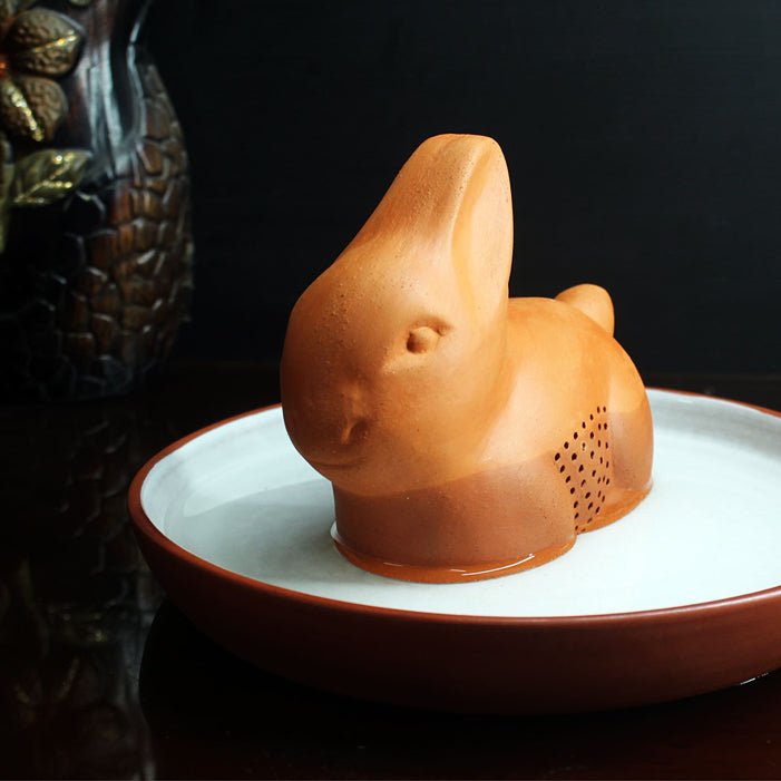 Porus Terracotta Rabbit Air Aroma Diffuser for Indoor Table Top | Set of 1 Rabbit + 6 Perfumes 10 ml Each | Verified Sustainable by Brown Living™