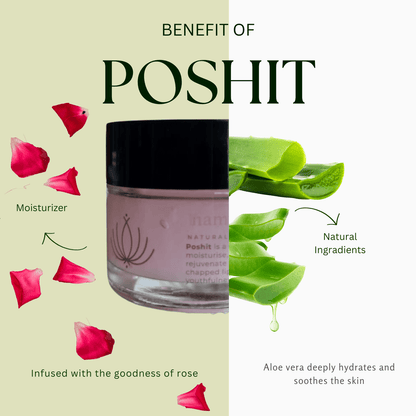 Poshit Gulaab Aloevera Gel - 50 gm – Face Lotion on Brown Living™. SKU: NM-PG-100-NL. Img 3.