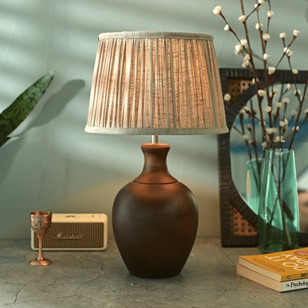 Potra Night Lamp | Handcrafted Mango Wood Table Lamp | Verified Sustainable Lamps & Lighting on Brown Living™