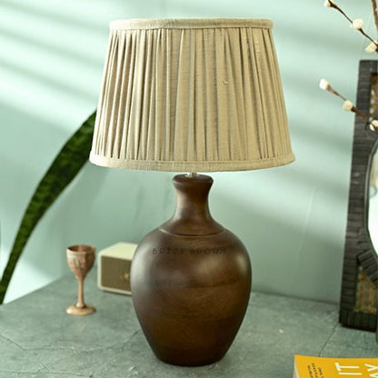 Potra Night Lamp | Handcrafted Mango Wood Table Lamp | Verified Sustainable by Brown Living™