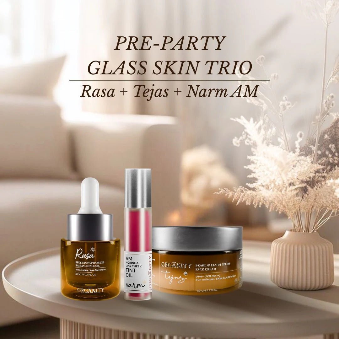 Pre - Party Glass Skin Trio – Rasa, Tejas & Narm AM – Skin Care on Brown Living™. SKU: ORG - PGS - TRIO - 02. Img 7.