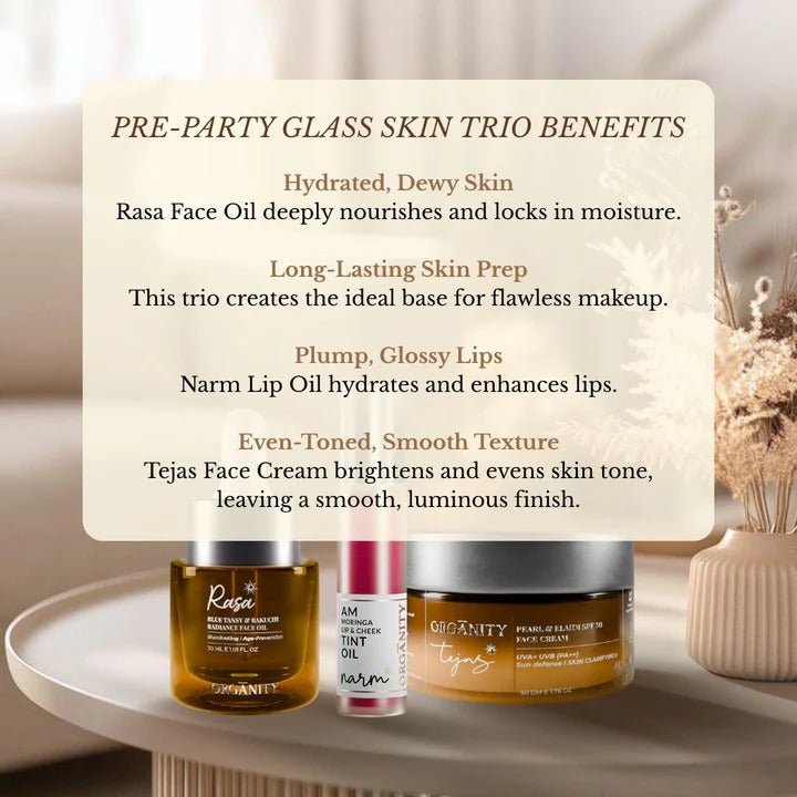 Pre - Party Glass Skin Trio – Rasa, Tejas & Narm AM – Skin Care on Brown Living™. SKU: ORG - PGS - TRIO - 02. Img 8.