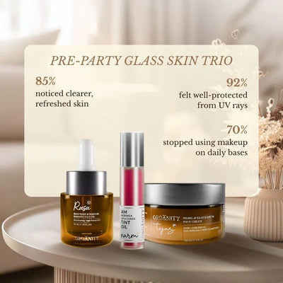 Pre - Party Glass Skin Trio – Rasa, Tejas & Narm AM – Skin Care on Brown Living™. SKU: ORG - PGS - TRIO - 02. Img 6.
