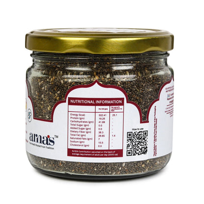 Premium Chia Seeds 200g | 100% Natural High Protein Seeds – Dried Fruits, Nuts & Seeds on Brown Living™. SKU: ARNAS-1. Img 3.