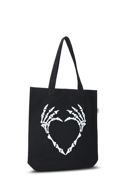 Premium Cotton Canvas Tote Bag - Bone Black | Verified Sustainable by Brown Living™