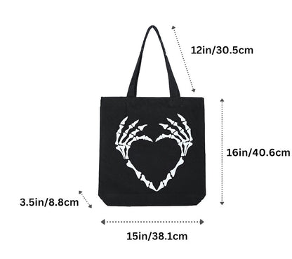 Premium Cotton Canvas Tote Bag - Bone Black | Verified Sustainable by Brown Living™