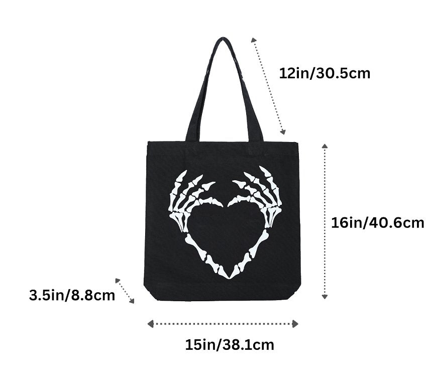 Premium Cotton Canvas Tote Bag - Bone Black | Verified Sustainable by Brown Living™