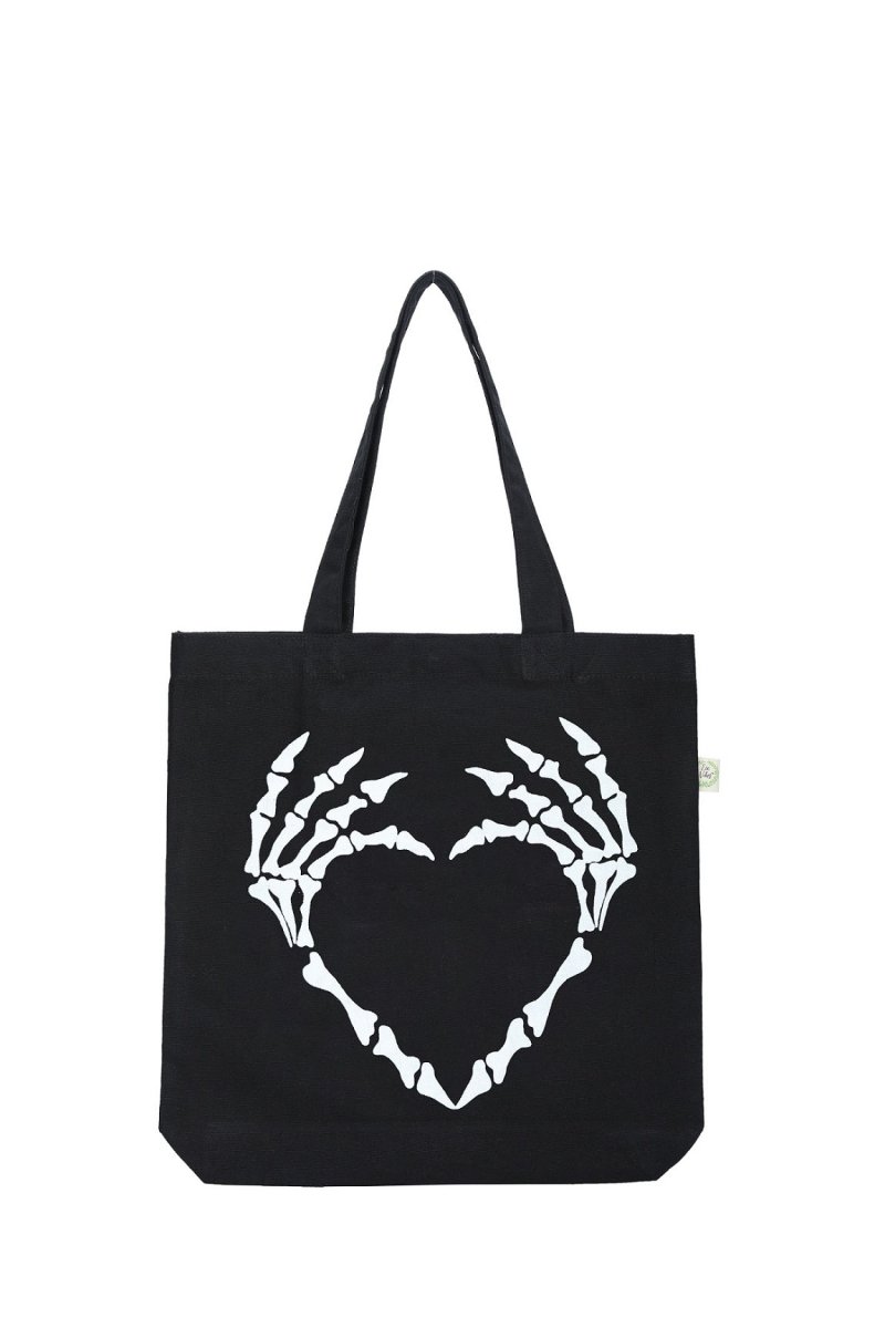 Premium Cotton Canvas Tote Bag - Bone Black | Verified Sustainable by Brown Living™