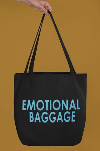 Premium Cotton Canvas Tote Bag - Emotional Baggage Black | Verified Sustainable by Brown Living™