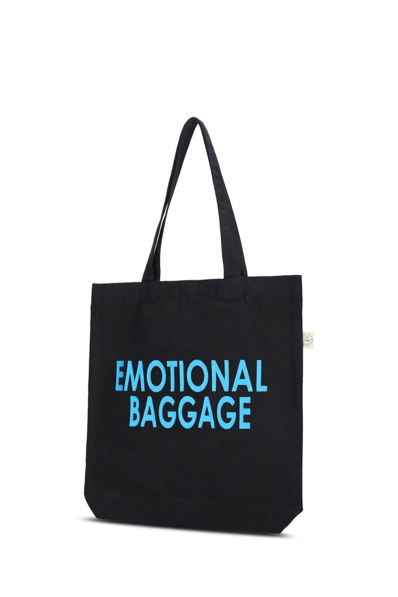 Premium Cotton Canvas Tote Bag - Emotional Baggage Black | Verified Sustainable by Brown Living™