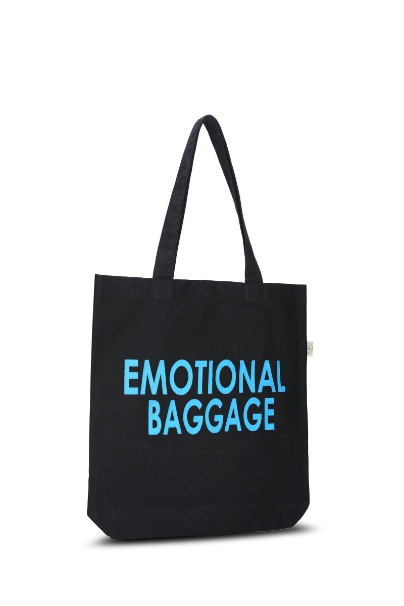 Premium Cotton Canvas Tote Bag - Emotional Baggage Black | Verified Sustainable by Brown Living™