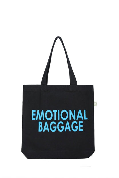 Premium Cotton Canvas Tote Bag - Emotional Baggage Black | Verified Sustainable by Brown Living™