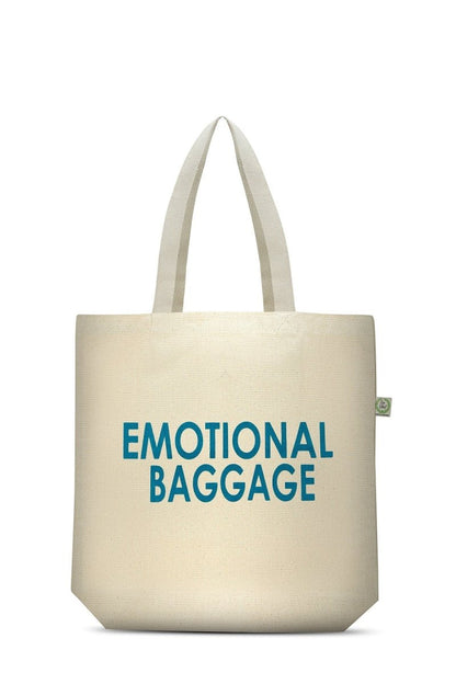 Premium Cotton Canvas Tote Bag - Emotional Baggage White | Verified Sustainable by Brown Living™