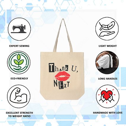 Premium Cotton Canvas Tote Bag - Thank You White | Verified Sustainable by Brown Living™