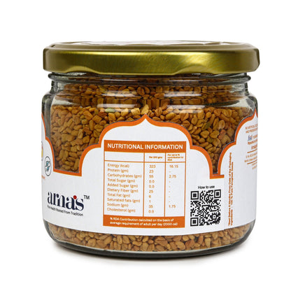 Premium Fenugreek Seeds 200g | Pure Natural Methi Seeds – Dried Fruits, Nuts & Seeds on Brown Living™. SKU: ARNAS-5. Img 3.
