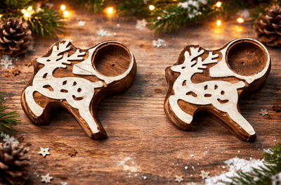 Premium Festive Tea Light Holder Set Of 2 Decorative Candle Holders – Candles & Fragrances on Brown Living™. SKU: OEP724a. Img 3.