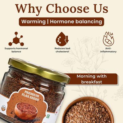 Premium Flax Seeds 200g | Natural High Fiber Seeds – Dried Fruits, Nuts & Seeds on Brown Living™. SKU: ARNAS-4. Img 6.