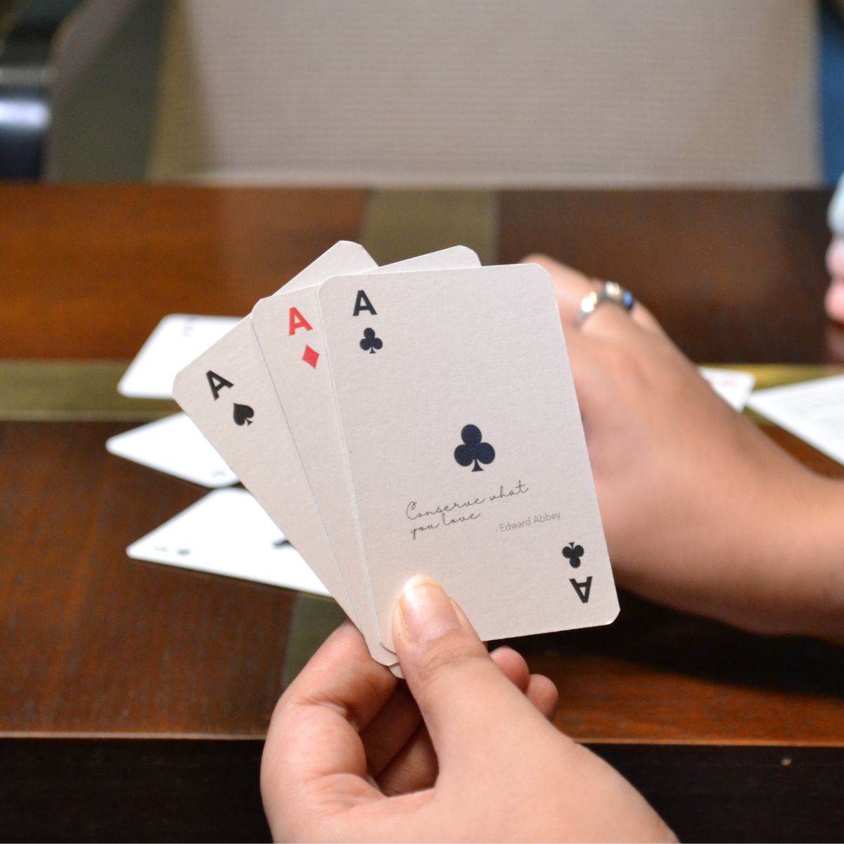 Premium Handmade Eco Playing Cards Set – Card Games on Brown Living™. SKU: BL_PC_PO1n. Img 5.