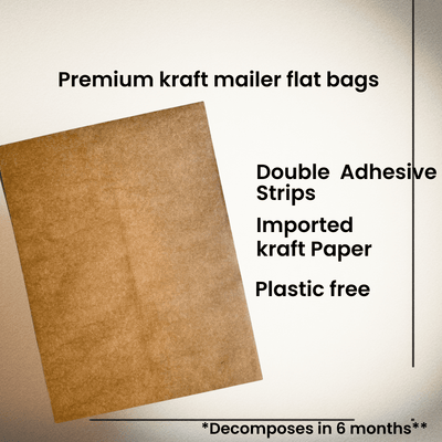Premium Kraft Mailer Flat Bags – Packing Materials on Brown Living™. SKU: MO-10. Img 4.