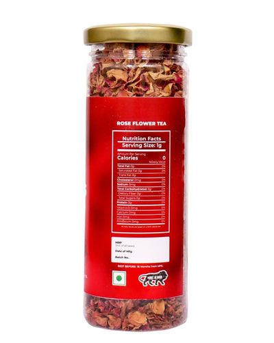 Premium Rose Petal Tea | Aromatic Herbal Tea for Skin Glow & Digestion – Tea on Brown Living™. SKU: JSROSETEA. Img 3.