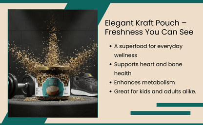 Premium Sesame Seeds 200g | Natural Protein Rich Seeds – Dried Fruits, Nuts & Seeds on Brown Living™. SKU: ARNAS-6. Img 8.