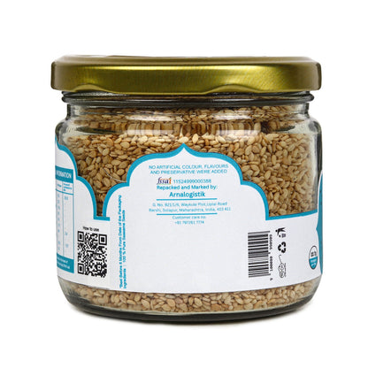 Premium Sesame Seeds 200g | Natural Protein Rich Seeds – Dried Fruits, Nuts & Seeds on Brown Living™. SKU: ARNAS-6. Img 4.