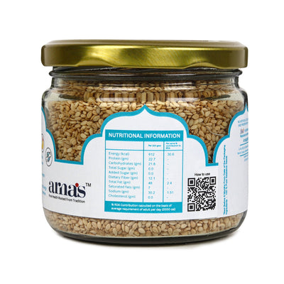 Premium Sesame Seeds 200g | Natural Protein Rich Seeds – Dried Fruits, Nuts & Seeds on Brown Living™. SKU: ARNAS-6. Img 3.