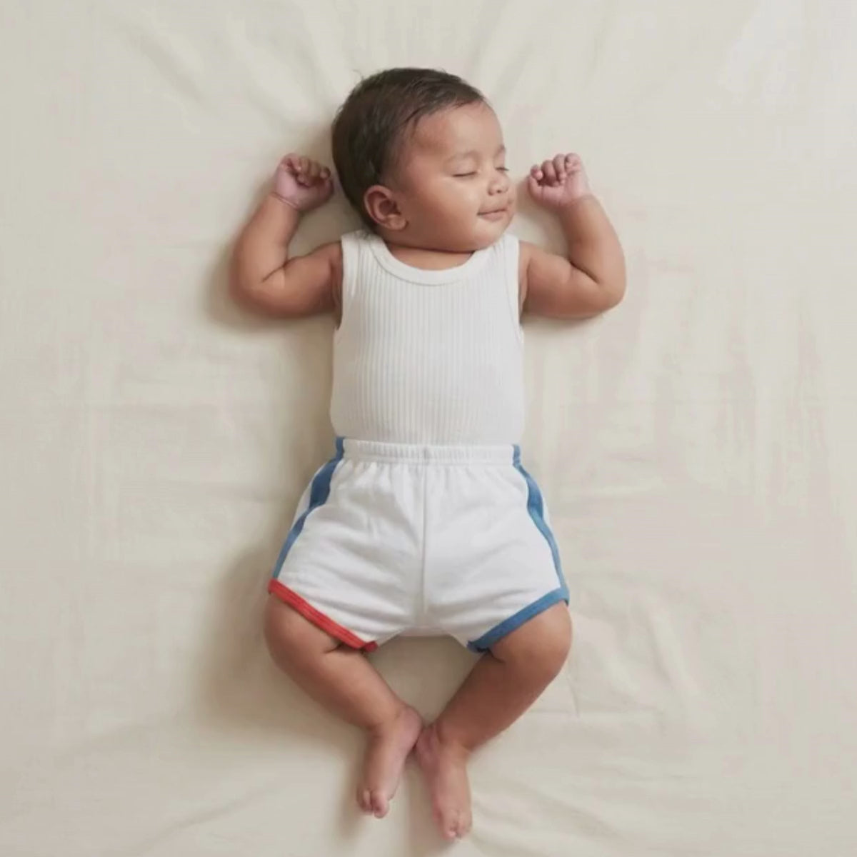 Load video: Herb Dyed Baby Play Shorts For Comfort &amp; Easy Movement