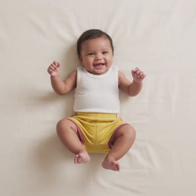 Herb Dyed Baby Play Shorts For Comfort & Easy Movement