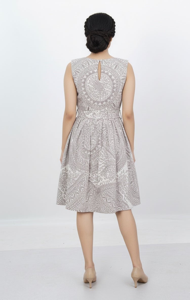 Printed Linen Dress – Lightweight & Stylish Summer Dress for Women – Womens Dress on Brown Living™. SKU: D12002. Img 4.