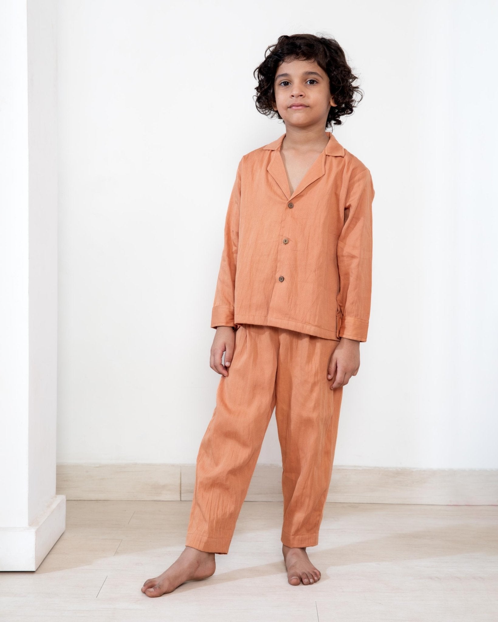 Prithvi Comfort Set Sleepwear For Boys Soft Kids Nightwear – Kids Daywear Sets on Brown Living™. SKU: PCTB01001. Img 1.