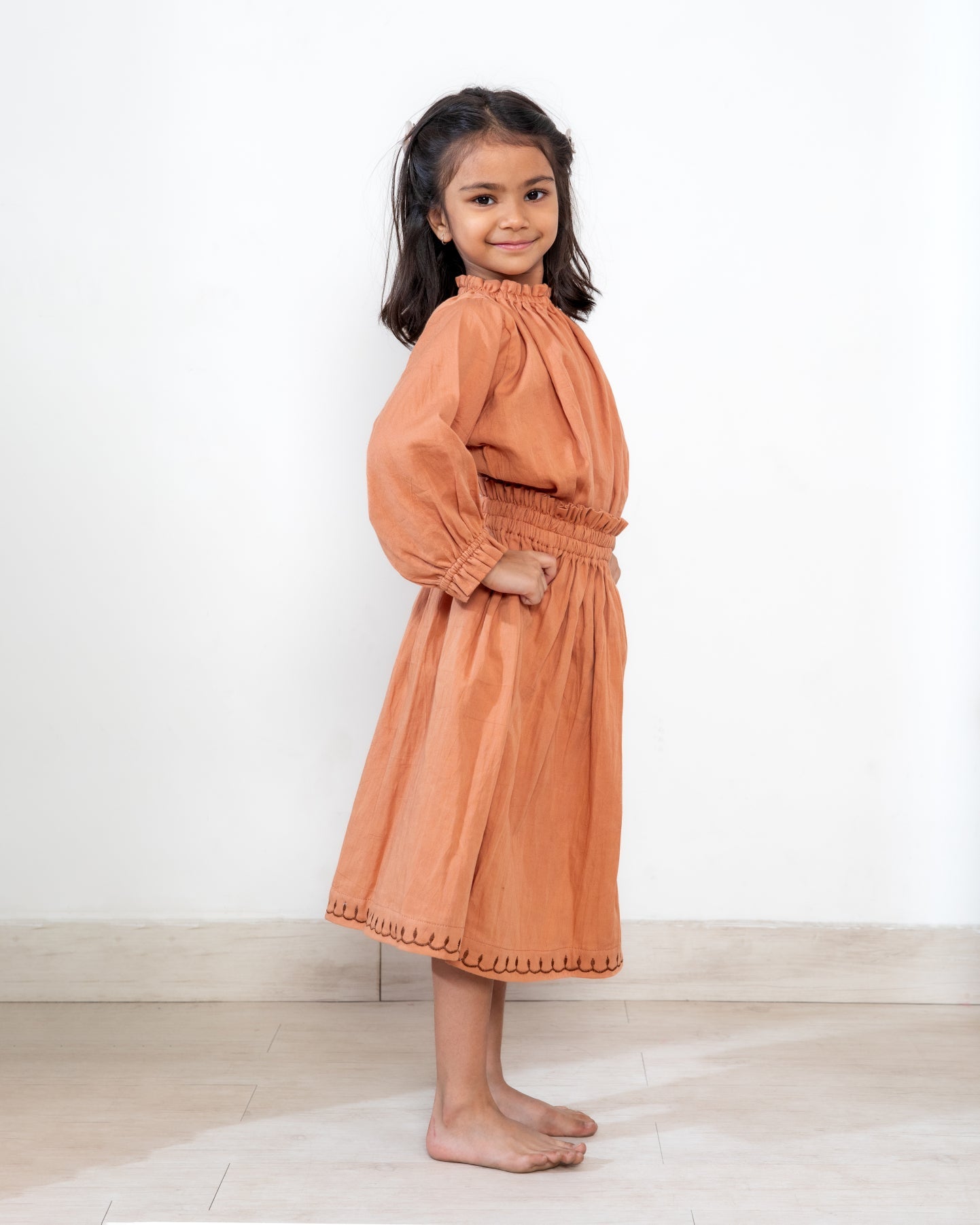Prithvi Play Set For Girls Comfortable Kids Outfit – Kids Daywear Sets on Brown Living™. SKU: PPTC01001. Img 4.