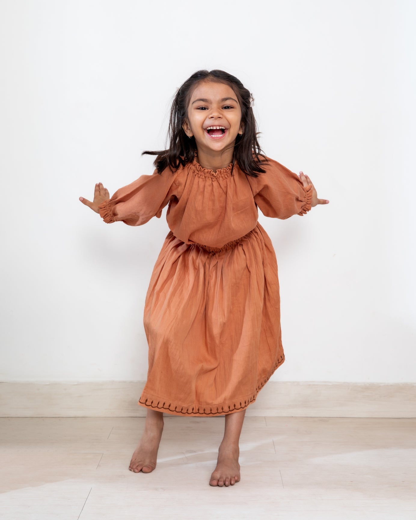 Prithvi Play Set For Girls Comfortable Kids Outfit – Kids Daywear Sets on Brown Living™. SKU: PPTC01001. Img 1.
