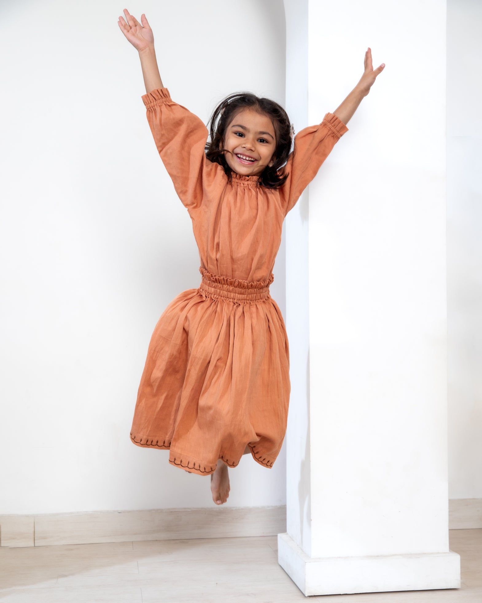 Prithvi Play Set For Girls Comfortable Kids Outfit – Kids Daywear Sets on Brown Living™. SKU: PPTC01001. Img 5.