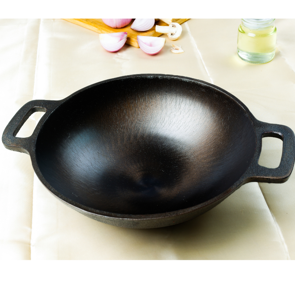 Handmade Cast Iron Combo (Kadai + Dosa Tawa + Skillet)