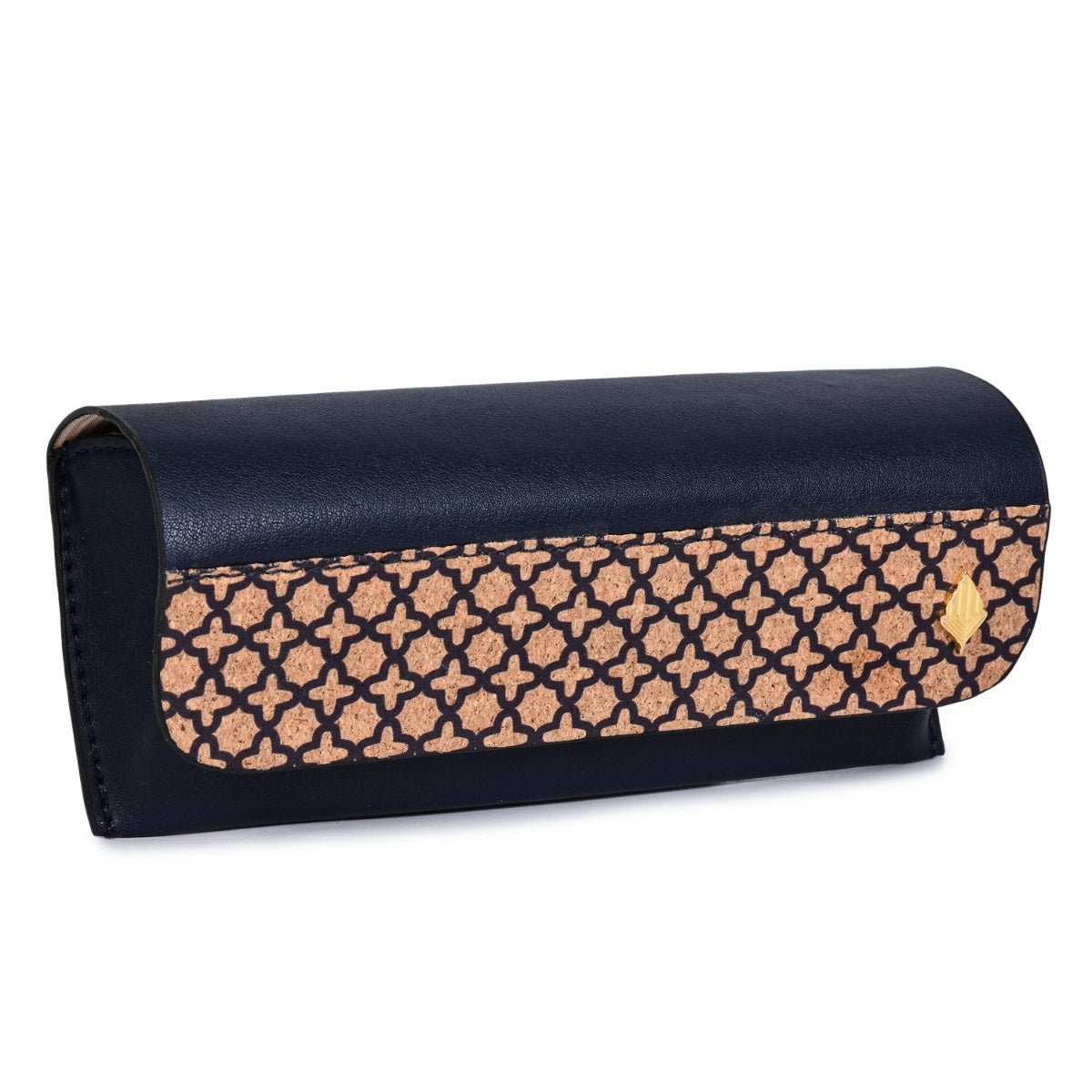 Protective Eyewear Case – Vegan Leather & Printed Cork (Black) – Travel Accessories on Brown Living™. SKU: CPEGH001. Img 3.