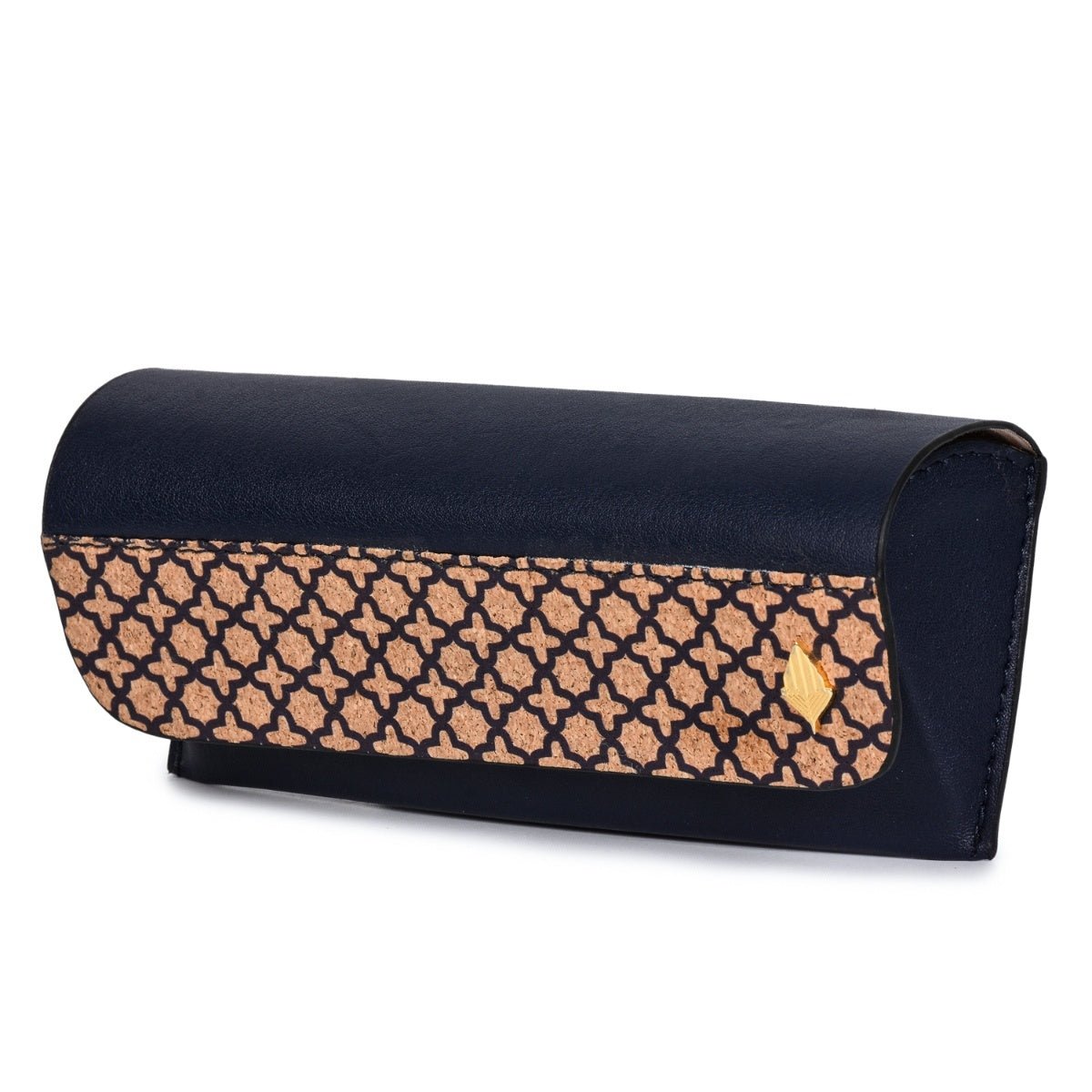 Protective Eyewear Case – Vegan Leather & Printed Cork (Black) – Travel Accessories on Brown Living™. SKU: CPEGH001. Img 4.