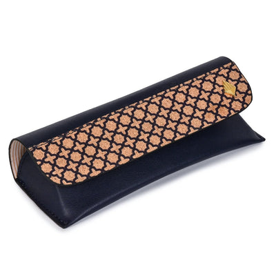 Protective Eyewear Case – Vegan Leather & Printed Cork (Black) – Travel Accessories on Brown Living™. SKU: CPEGH001. Img 2.