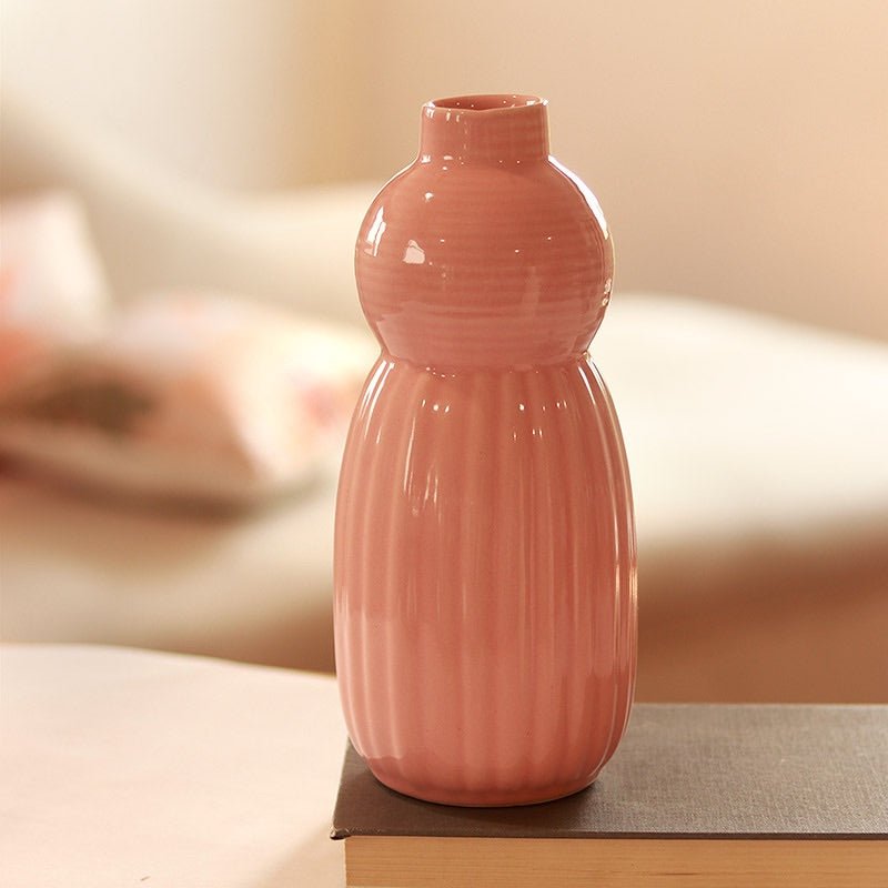 Pumpkin Ceramic Vase - Peach | Verified Sustainable by Brown Living™