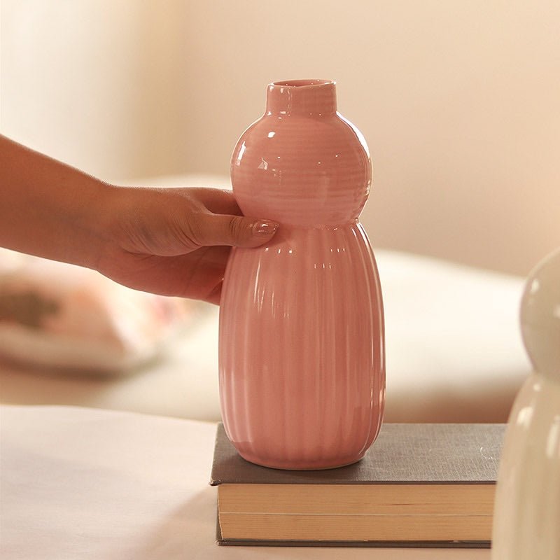 Pumpkin Ceramic Vase - Peach | Verified Sustainable by Brown Living™