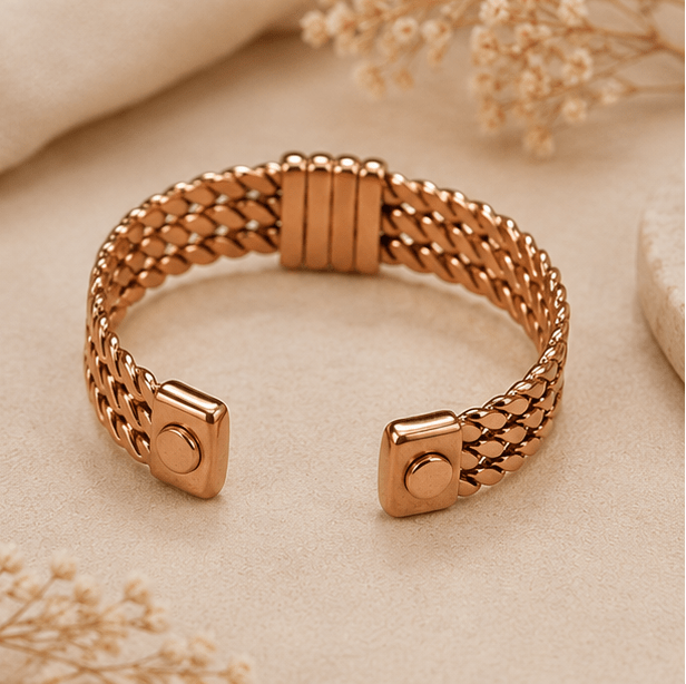 Pure Copper Healing Band – Womens Accessories on Brown Living™. SKU: THREE-ROBE-COPPER-BAND. Img 39.