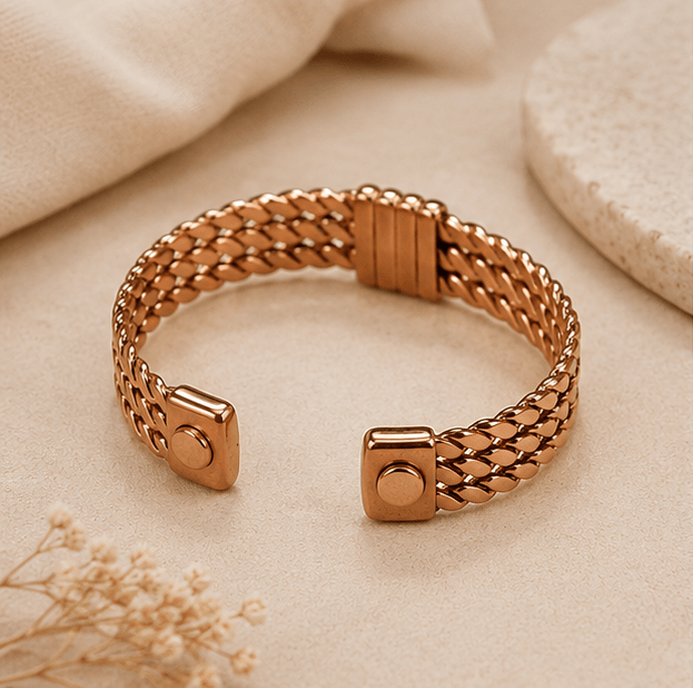 Pure Copper Healing Band – Womens Accessories on Brown Living™. SKU: THREE-ROBE-COPPER-BAND. Img 40.