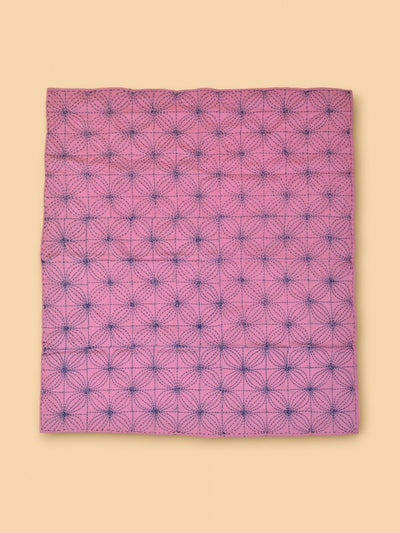 Pure Cotton Floral Hand Embroidered Baby Nakshi Kantha – Baby Swaddle by Stotra available on Brown Living™. Green . SKU: ST - KAN - GREEN - 02. Img 6.