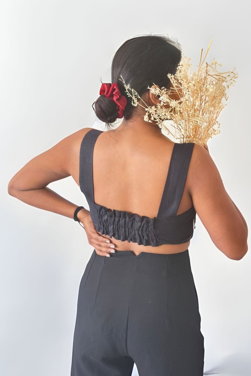Pure Hemp Crop Top | Soft & Comfortable Fabric | Available in 4 colors – Womens Dress by Pravaah India available on Brown Living™. Xs Black. SKU: PRA24CL1BXS. Img 4.