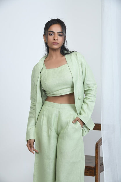 Pure Hemp Crop Top | Soft & Comfortable Fabric | Available in 4 colors – Womens Dress by Pravaah India available on Brown Living™. Xs Pistachio. SKU: PRA24CL1GXS. Img 14.