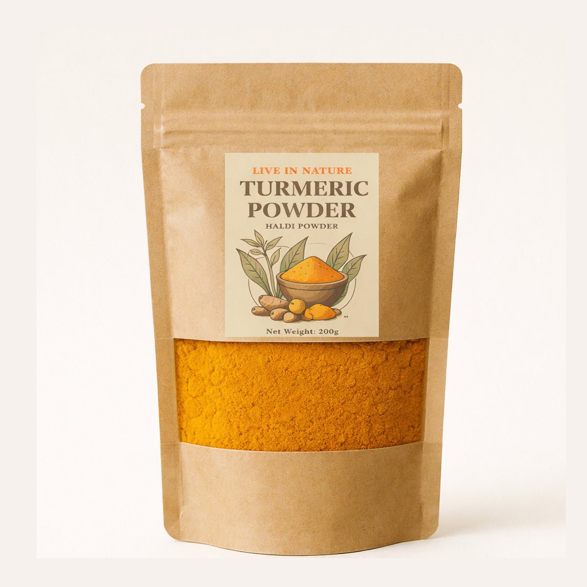 Pure Himalayan Turmeric Powder | Natural & Healthy Spice – Seasonings & Spices on Brown Living™. SKU: LN-TUR200-01. Img 3.