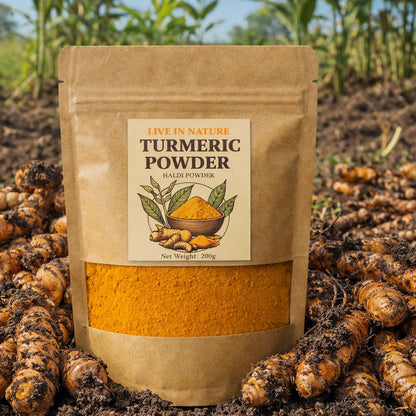 Pure Himalayan Turmeric Powder | Natural & Healthy Spice – Seasonings & Spices on Brown Living™. SKU: LN-TUR200-01. Img 1.