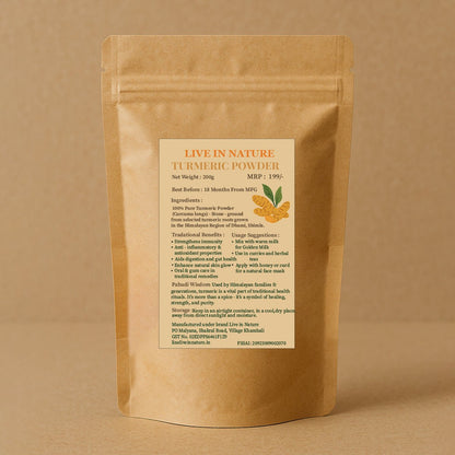 Pure Himalayan Turmeric Powder | Natural & Healthy Spice – Seasonings & Spices on Brown Living™. SKU: LN-TUR200-01. Img 2.