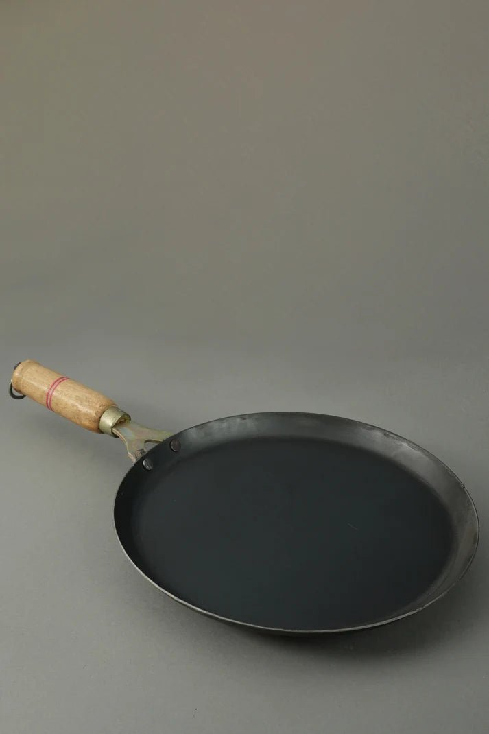 Pure Iron Handmade Combo - Tadka Pan+ Fry Pan+ Dosa Tawa+ Roti Tawa – Cookware by 80s Cookware available on Brown Living™. . SKU: Iron - Combo - 4 - 3400g - packof4. Img 3.